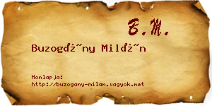 Buzogány Milán névjegykártya